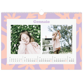 Calendario Fotografico A3 Orizzontale — Giocando con i motivi
