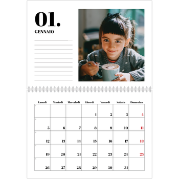 Calendario A4 Doppio — Serif e momenti