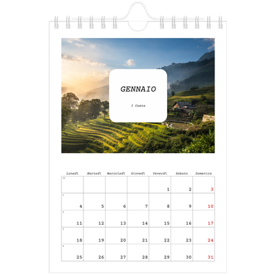 Calendario fotografico A5 — Tutta la storia [Gennaio]