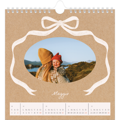 Calendari quadrati — Kraft e fiocco [copertina]