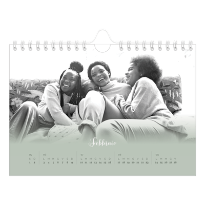 Calendario fotografico A5 — Verde nebbioso [Febbraio]