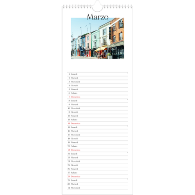 Calendario da cucina  — Il mio diario di viaggio [Marzo]