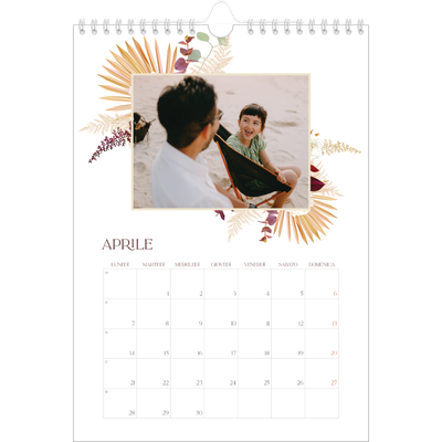 Calendario personalizzato A4 — Boho [Aprile]