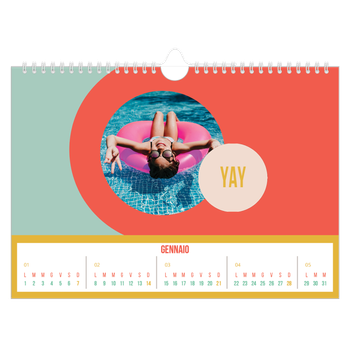 Calendario Fotografico A4 Orizzontale — Luminoso e bello