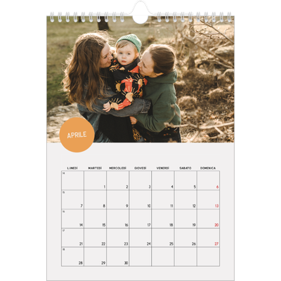 Calendario personalizzato A4 — Adesivo fotografico [Aprile]