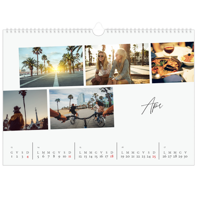 Calendario A3 orizzontale  — Soggiorno in città [Aprile]