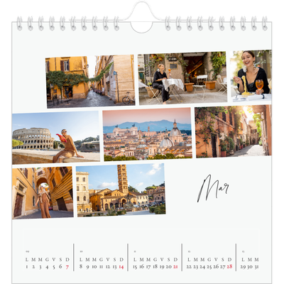 Calendari quadrati — Soggiorno in città [Marzo]