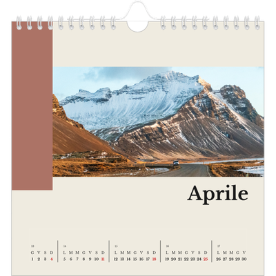Calendari quadrati — Vedute del mondo [Aprile]