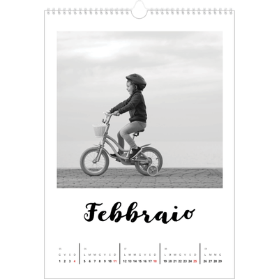 Calendario personalizzato A4 — Scritto a mano [Febbraio]