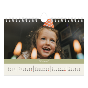 Calendario Fotografico A5 Orizzontale — Capitoli pastello