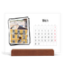 Calendario con supporto in legno orizzontale  — Istantanee da album [Marzo]