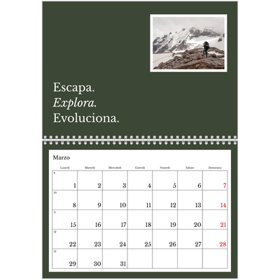 Calendario A4 Doppio — Terra editoriale [Marzo]
