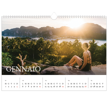 Calendario Fotografico A3 Orizzontale — Graziato semplice