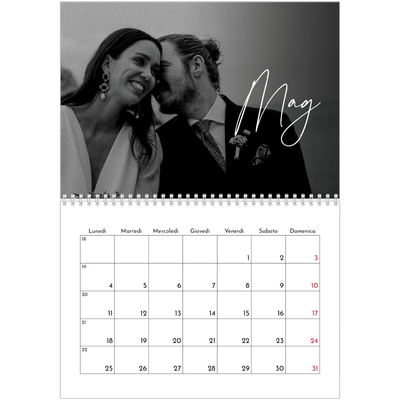 Calendario A4 Doppio — Scrittura elegante [copertina]