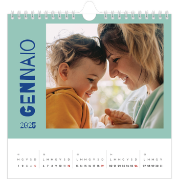 Calendario Fotografico Quadrato — Divertente colorato