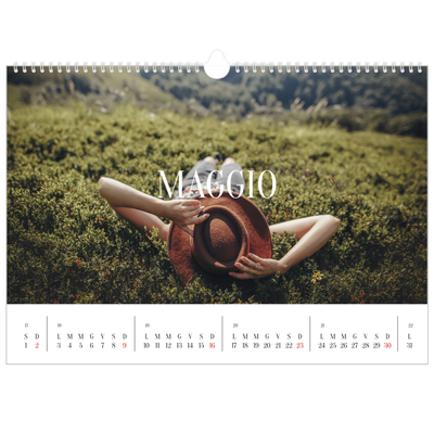 Calendario A3 orizzontale  — Fuga infinita [Maggio]