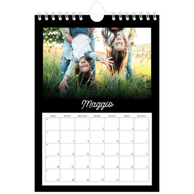 Calendario fotografico A5 — Minimale nero [copertina]