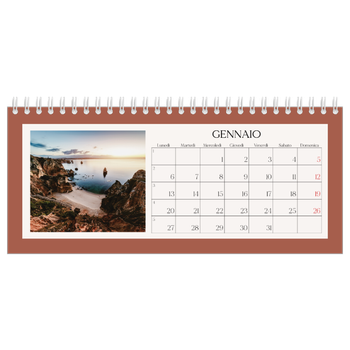 Calendario Fotografico da Tavolo — Colori classici
