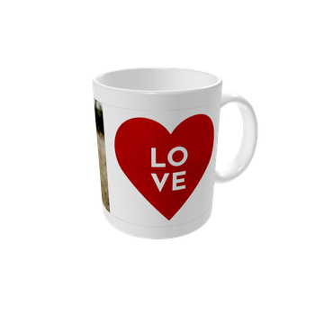Tazze personalizzate — Grande cuore rosso