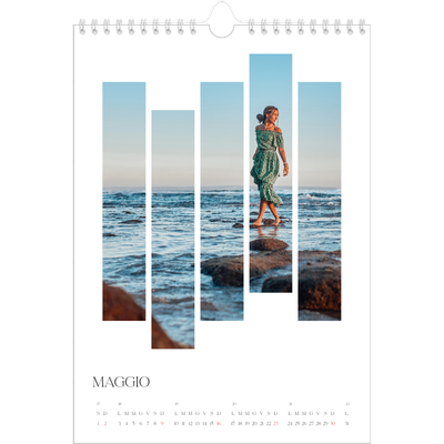 Calendario personalizzato A4 — Mosaici di viaggio [Maggio]