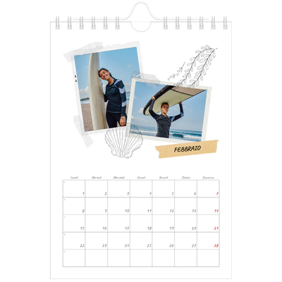 Calendario fotografico A5 — Album ricordi con stile [Febbraio]