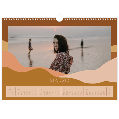 Calendario A3 orizzontale  — Montagne [Marzo]
