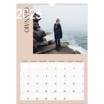 Calendario personalizzato A3 — Testo sovrapposto