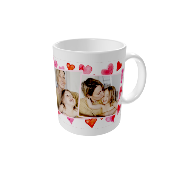 Tazze personalizzate — Cuori acquerello