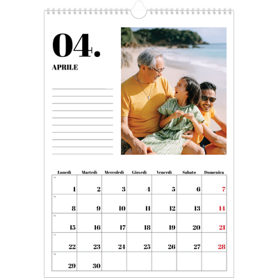 Calendario A3 verticale — Serif e momenti [Aprile]