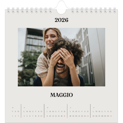 Calendari quadrati — Avorio semplice [copertina]