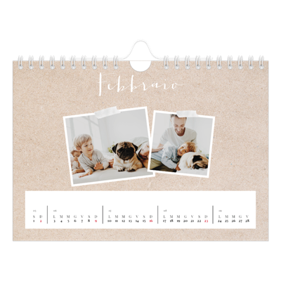 Calendario fotografico A5 — Calendario di ritagli [Febbraio]