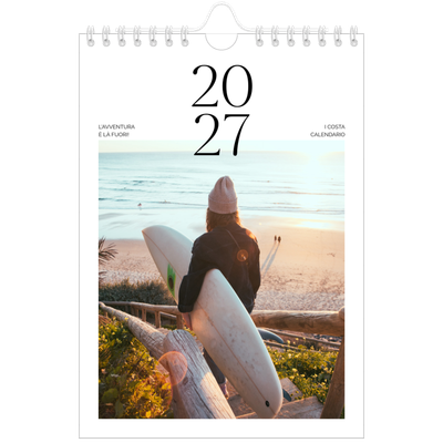 Calendario fotografico A5 — Tramonti e surf [copertina]