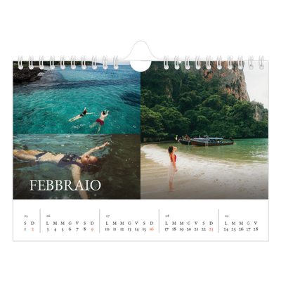 Calendario fotografico A5 — Graziato semplice [Febbraio]