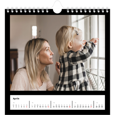 Calendari quadrati — Margine nero [Aprile]