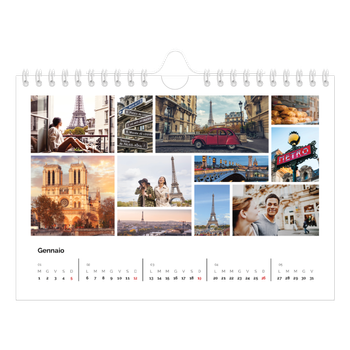 Calendario Fotografico A5 Orizzontale — Struttura