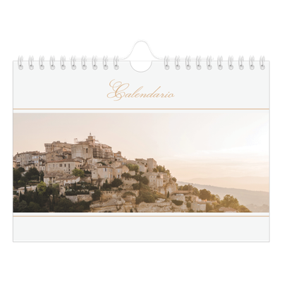 Calendario fotografico A5 — Banner di script d'oro [copertina]