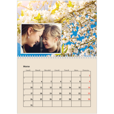 Calendario A4 Doppio — Quattro stagioni [Marzo]