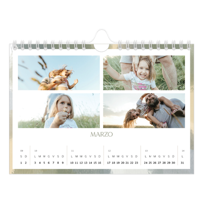 Calendario fotografico A5 — Effetto pennello [Marzo]
