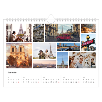 Calendario Fotografico A4 Orizzontale — Struttura