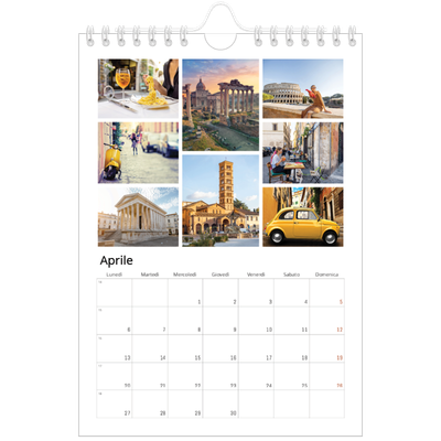 Calendario fotografico A5 — Struttura [Aprile]