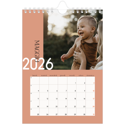 Calendario fotografico A5 — Testo sovrapposto [copertina]