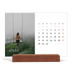 Calendario con supporto in legno orizzontale  — Graziato semplice [Aprile]