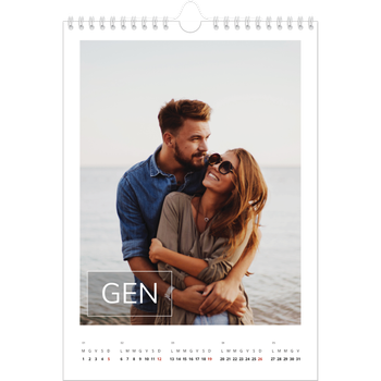 Calendario personalizzato A4 — Data in sovraimpressione