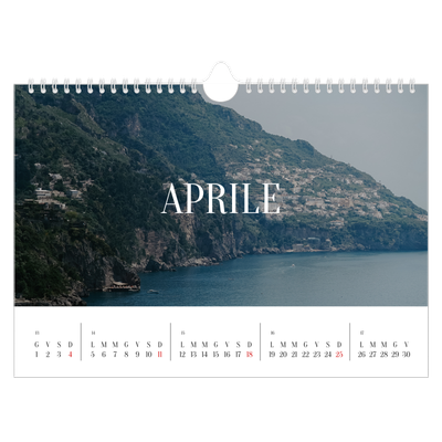 Calendario fotografico A4 — Fuga infinita [Aprile]