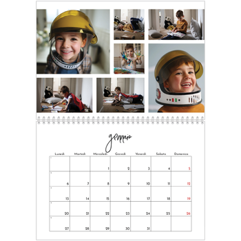 Calendario A4 Doppio — Disposizioni fotografiche