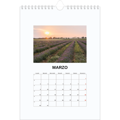 Calendario personalizzato A4 — Foto semplice [Marzo]