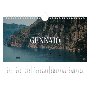 Calendario Fotografico A4 Orizzontale — Fuga infinita