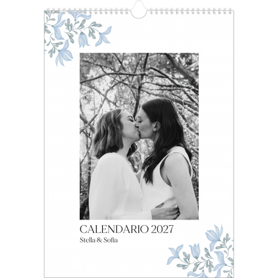 Calendario A3 verticale — Floreale elegante [copertina]