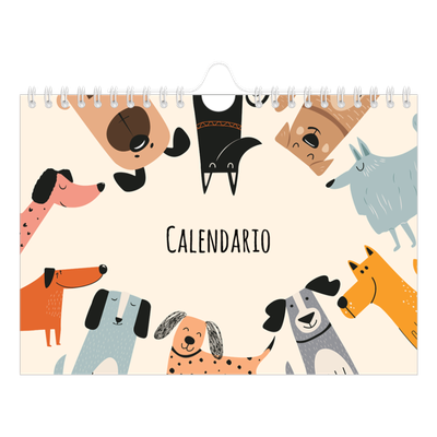 Calendario fotografico A5 — Zampette di cane e scarabocchi [copertina]