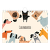 Calendario fotografico A5 — Zampette di cane e scarabocchi [copertina]